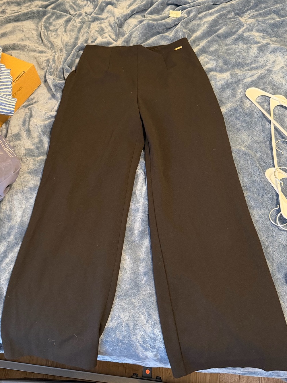 Women's Black Wide-Leg Dress Pants
